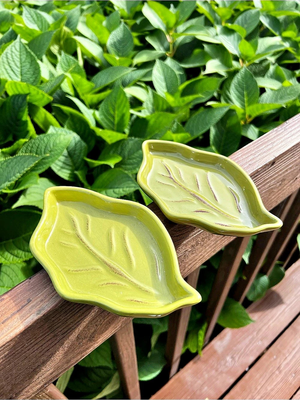 Kirkland's Tastefully Simple Host Collection Leaf Spoon Rest & 4 1/2" Square Dip